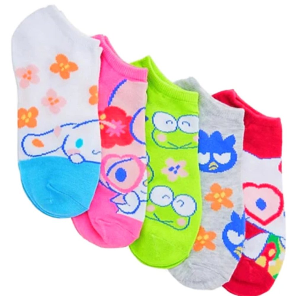 Sanrio Hello Kitty Ladies 5 Pair Of No Show Socks, New